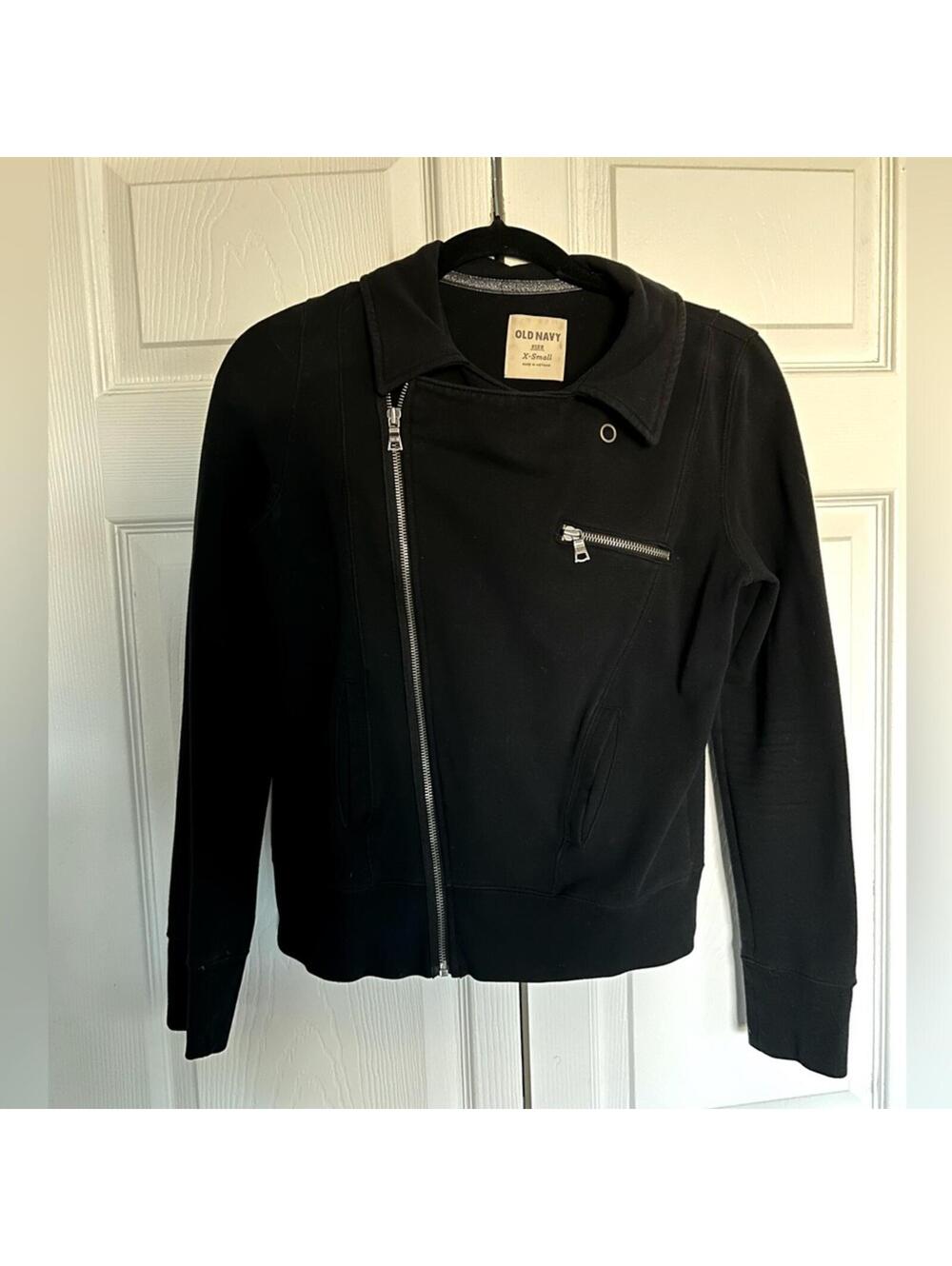 EUC Old Navy Zip Coat - Vintage, Black XS